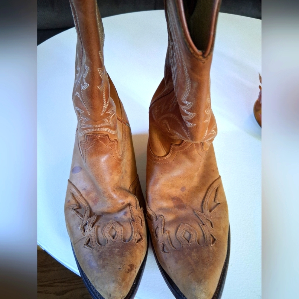 Brown Leather Cowboy Boots Durango